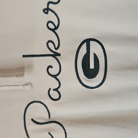 NFL Cream Packers Hoodie Pajama Top - Picture 2 of 4